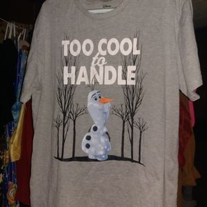 Frozen gray tee with print
